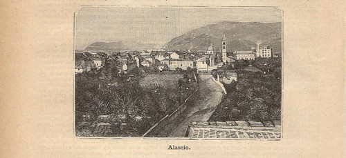Stampa antica alassio panorama - antica,