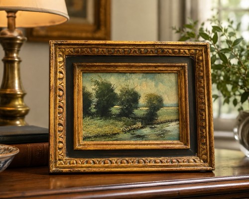 Dipinto olio francese