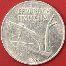 Moneta 10 Lire 1966 "Spighe"
