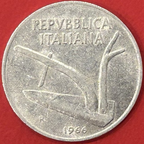 Moneta lire 1966 spighe - moneta, "spighe"