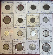 Lotto 16 monete Lussemburgo