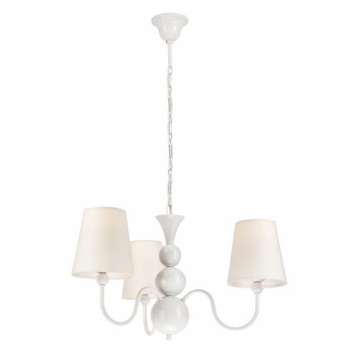 Lampadario bianco con paralume - bianco,