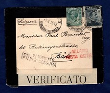 LETTER TO SWITZERLAND 1916