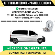 KIT FRENI ANTERIORI (Pastiglie e Dischi) per MERCEDES-BENZ Vito Tourer 114 CD...