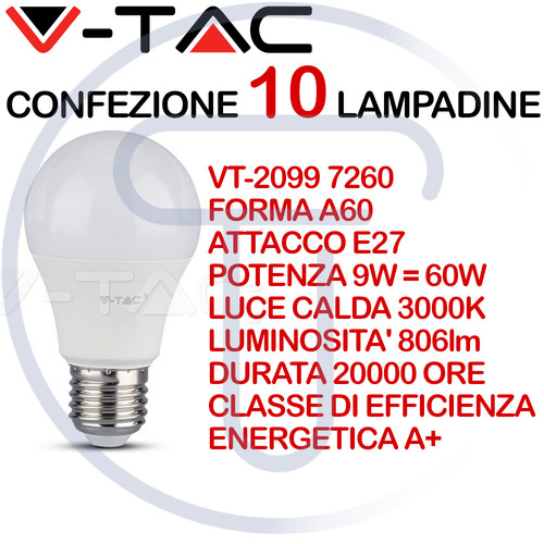 10x tac 2099 lampadina - vt-2099,
