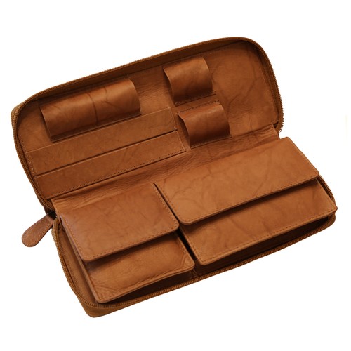 Borsa porta tabacco pelle - tabacco,