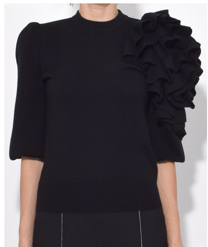 Maglione con spalle arricciate
