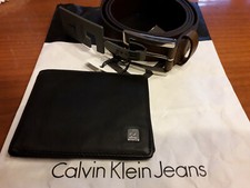 Portafogli + Cintura uomo Calvin Klein Jeans, NUOVI