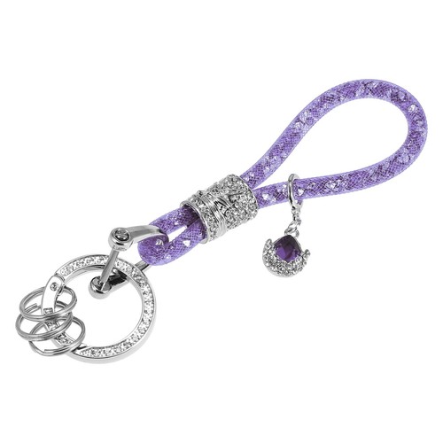 Car fake crystal keychain - car,