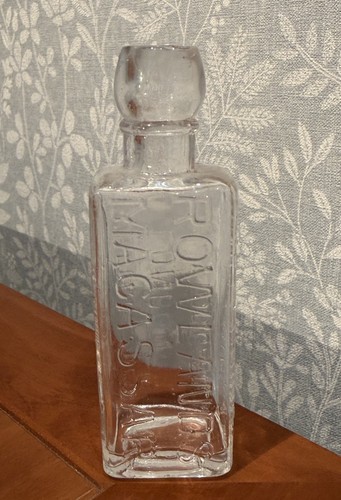 Antique clear glass rowlands - clear,