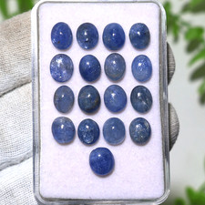 17 pezzi pietre preziose cabochon ovali cabochon di alta qualità zaffiro blu ...