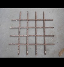 VECCHIA ANTICA GRATA FERRO BATTUTO  86x86 ANTICA INFERRIATA FERRO  FINESTRA 