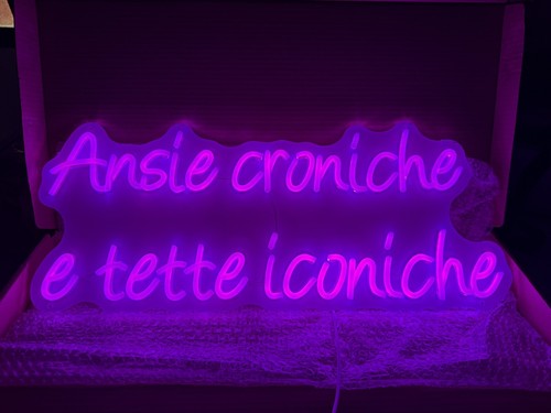 Scritta led ansie - led, croniche