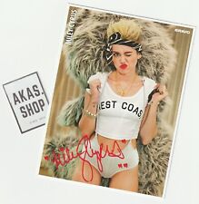 Carta autografa tedesca Miley Cyrus / Due uomini e mezzo 2014 BRAVO MOLTO RARA