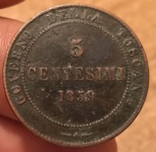 Moneta 5 Centesimi 1859