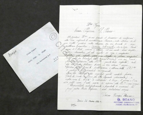Lettera con autografo - , del