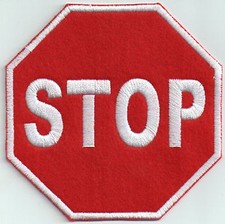 Patch ricamo toppa stop - toppa,