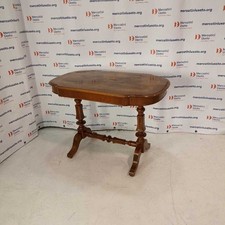 Tavolo a Biscotto Antico Legno Intagliato Piano Radica Italia Inizio 900