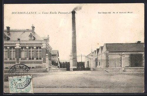 Cpa bourbon lancy usine emile - cpa,