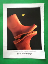 RITAGLIO DI GIORNALE CLIPPING STIVALI SUPERGA DA COLLEZIONE ANNI 80 - (175)