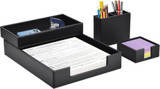 Set Da Scrivania in Pelle PU, Con Organizer Da Scrivania, Portapenne, Portapenne