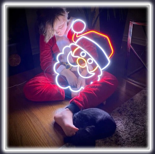 Insegna led babbo natale x - led,