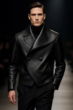 Cappotto uomo pelle - nero, pea