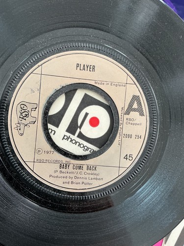 Player baby come back 7 - player., 7”