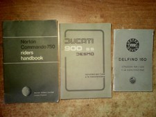 LIBRETTO USO ISTRUZIONI : MOTOM DELFINO 160 + DUCATI 900 SS DESMO + NORTON 750 