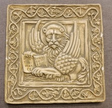Bassorilievo ceramica leone - bassorilievo,