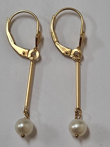 Orecchini pendenti perle oro