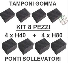 n. 8 PEZZI TAMPONI gomma per
