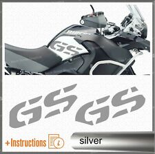 2pz Adesivi Argento Compatibili con BMW R 1200 GS ADVENTURE 2006 - 2013