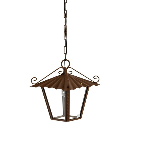 Lanterna lampada corten - lampada,