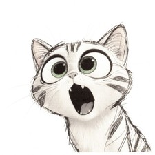 Serviettes en papier chat yeux