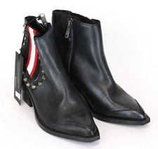 Replay Scarpe Donna EU36 Nero Borchie Pizzo Caviglia Tacco Stivali