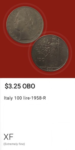 1958 italy 100 lire - italy,