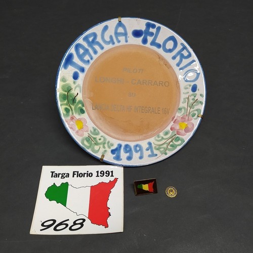 Piatto ricordo della - , targa