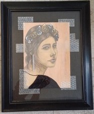 Quadro Ragazza di plastica strass piercing