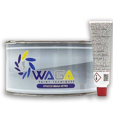 Waga Stucco Fibra Di Vetro 1,2Kg Vetroresina Nautica Carrozzeria + Catalizzatore