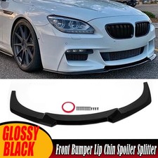 Per BMW Serie 6 F06 F12 F13 M Sport 12-18 Sdoppiatore labbro paraurti anteriore nero lucido