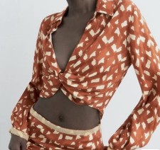 Zara NWT Terrocatta Print