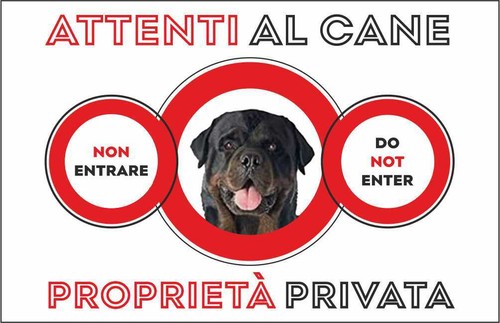 Cartello segnaletico attenti - segnaletico,