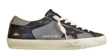 GOLDEN GOOSE scarpe sneakers uomo vintage superstar nero grigio 90219