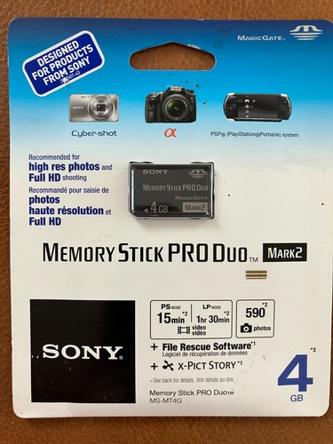 Memory stick pro duo 4gb - memory,