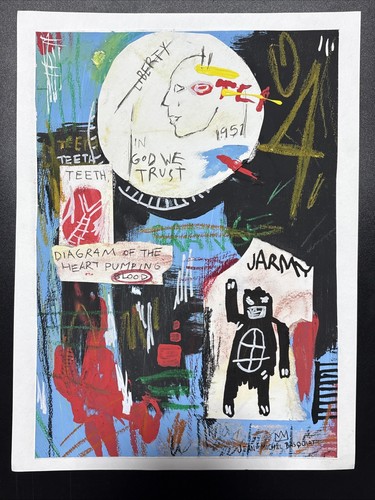 Jean michel basquiat - michel, disegno