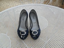 Scarpe NERO GIARDINI Donna-Decoltè-Decolletè-punta aperta-plateau-tacco-n.35