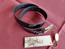 Cintura in vera pelle nera