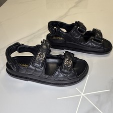 Sandali CHANEL neri trapuntati
