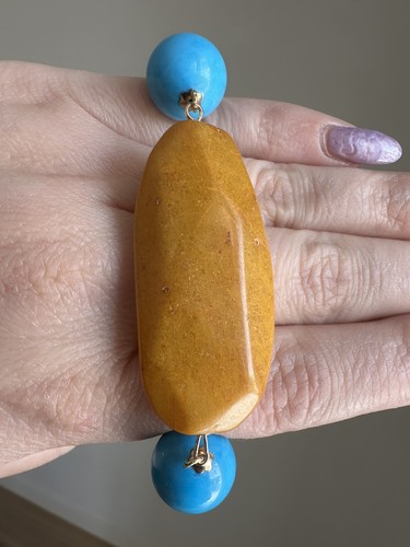 Bracciale giada gialla - giada,